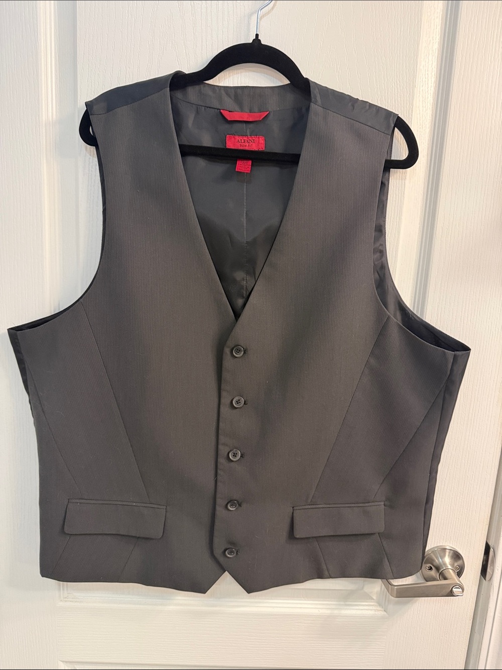 Alfani Men's Gray Slim Fit Dress Vest -Modern